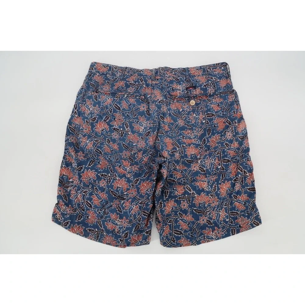Faherty‎ Shorts Mens 32 Navy Printed Cotton Floral Print Casual Chino